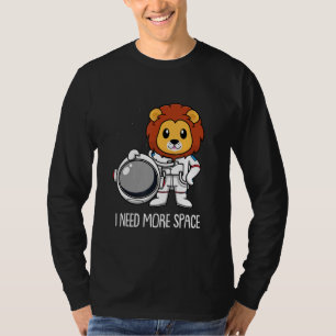 Camiseta Astronauta Lioness Big Cat Animal Preciso De Mais