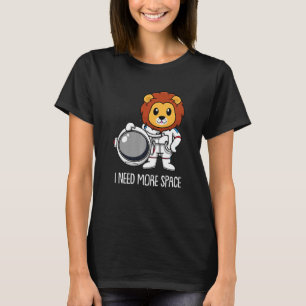Camiseta Astronauta Lioness Big Cat Animal Preciso De Mais