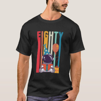 Camiseta Astronauta Literário Leitor de 80 Livros