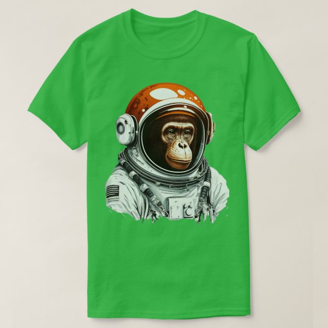 Camiseta astronauta macaco (Frente do Design)