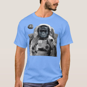 Camiseta Astronauta Macaco Ape Space Viagem Chimpanzé Astro