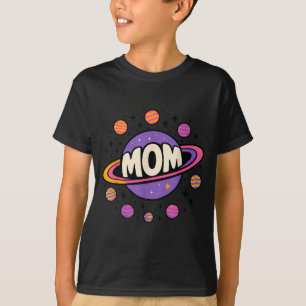 Camiseta Astronauta Mãe Sistema Solar Planetas Dia das Mães