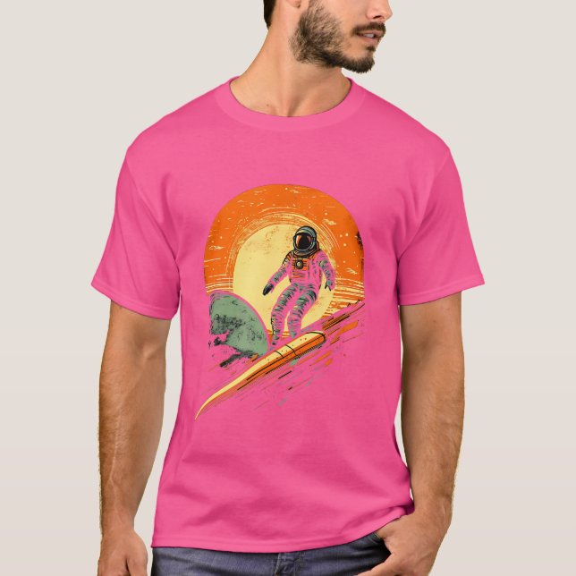 Camiseta Astronauta Mercury Rocket Space Planet Science Ast (Frente)