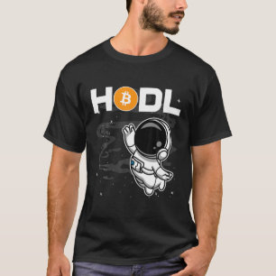 Camiseta Astronauta - Moedas BTC Bitmoney BTC À Lua Crypto