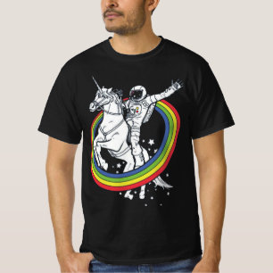 Camiseta Astronauta Montando Unicórnio, Espaço sideral Dive