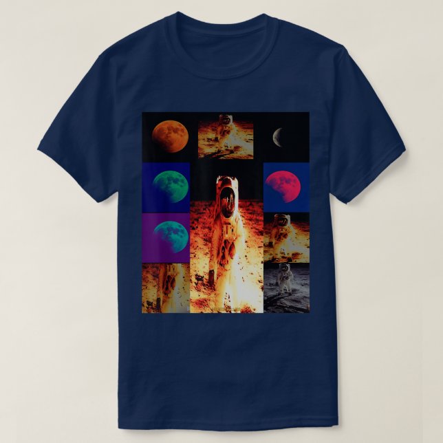 Camiseta Astronauta Moon EDM (Frente do Design)
