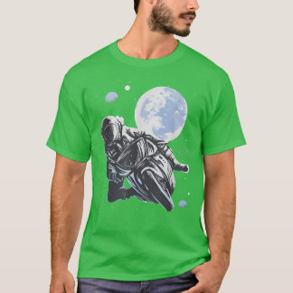 Camiseta Astronauta Moon Motorrad Biker 1077