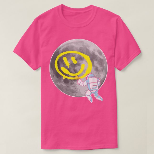 Camiseta Astronauta Moon Sprayer Gift Grafite (Frente do Design)