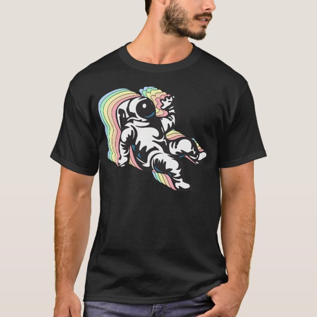 Camiseta Astronauta Multicolor Pastel Pack - Estilo Retroat (Frente)