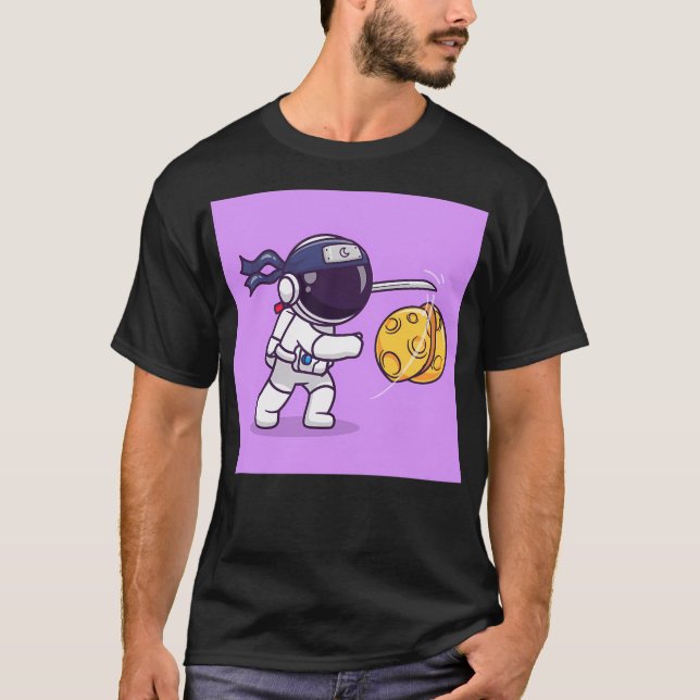 Camiseta Astronauta Ninja Slash Moon (Frente)