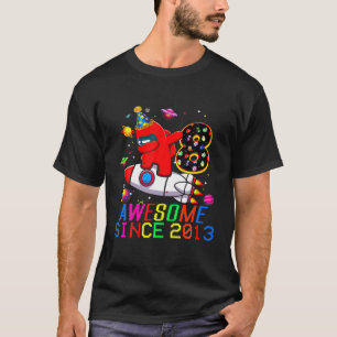 Camiseta Astronauta Nível 8 Entre Bater Conosco 8º Nascim