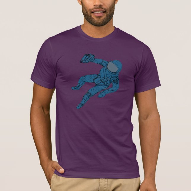 Camiseta Astronauta no azul (Frente)