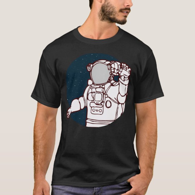 Camiseta Astronauta No Espaço (Frente)