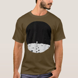Camiseta Astronauta no espaço caminhando sobre Lua sem grav