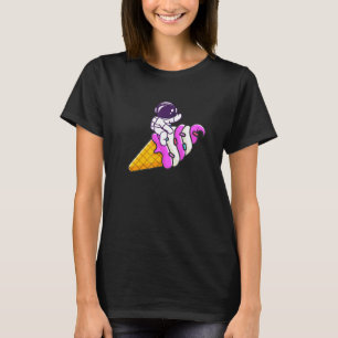 Camiseta Astronauta No Sorvete Cone Summer Vacation Ice Cr