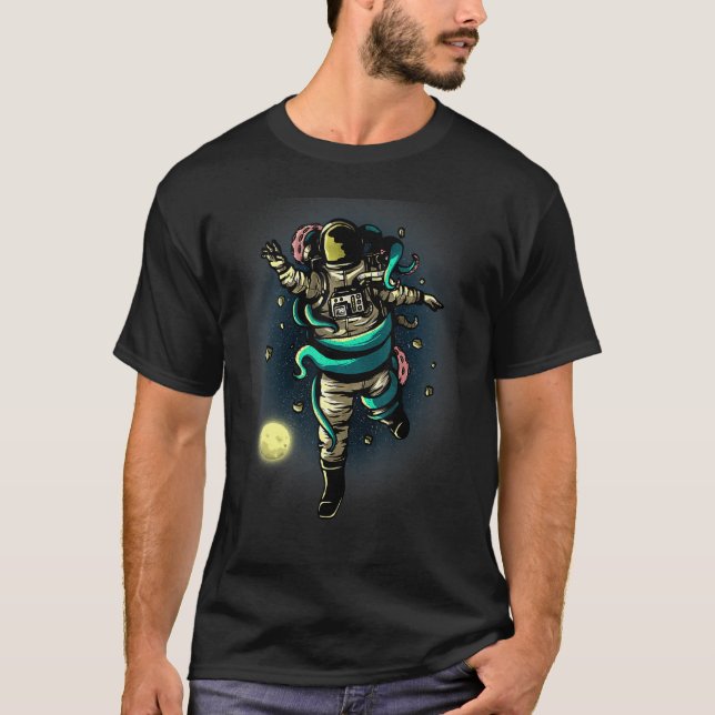 Camiseta Astronauta Octopus Sea Animal Squid Whisperer Astr (Frente)