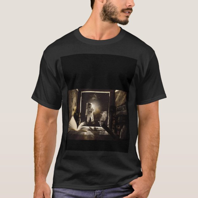 Camiseta Astronauta Olhando na Janela (Frente)