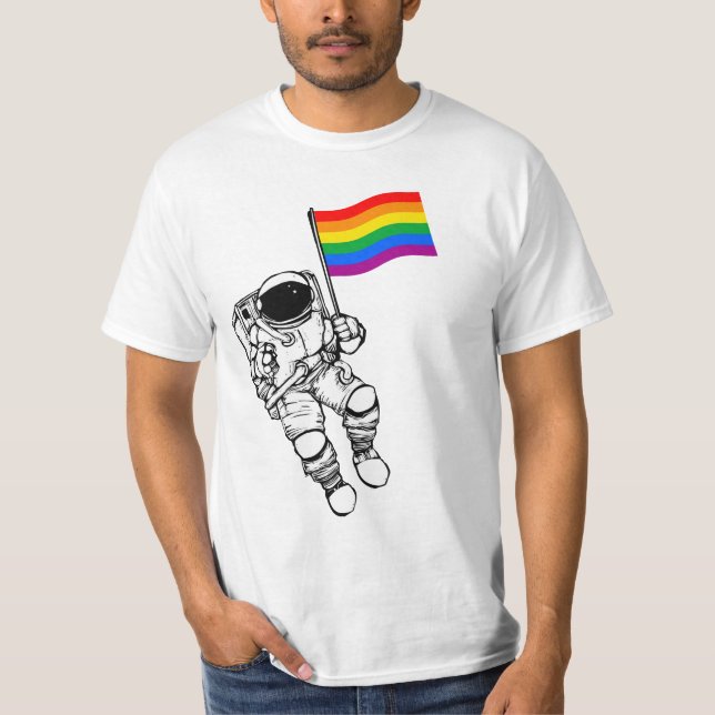 Camiseta Astronauta Orgulho Gay (Frente)