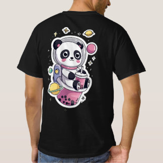 Camiseta Astronauta Panda Boba Tea panda espacial fofo