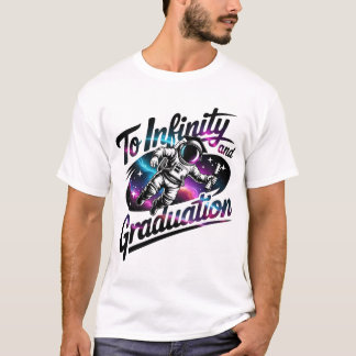 Camiseta Astronauta Para o Infinito e Espaço de Graduação