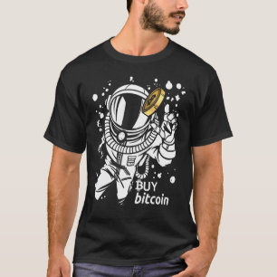 Camiseta Astronauta Pega Bitcoin Compre Macaco Cibernético