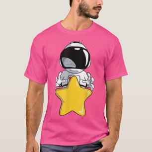 Camiseta Astronauta pega uma grande estrela amarela T-Shirt