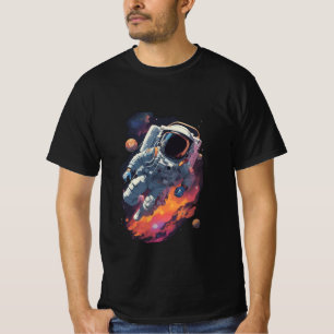 Camiseta Astronauta Perdido no Fundo da Galáxia