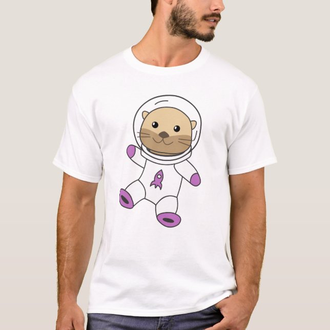 Camiseta Astronauta Planeta Espacial Externo (Frente)
