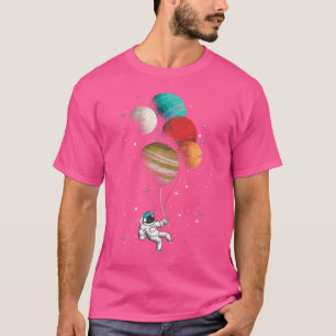 Camiseta Astronauta Planetas de Ciência Espacial Exterior A