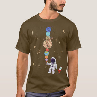 Camiseta Astronauta Planetas Sorvete Espacial Astronomia Ga