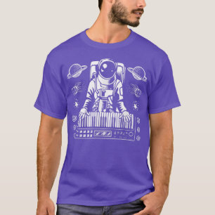 Camiseta Astronauta Play Analog Synthesizer Space Design Mu