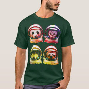 Camiseta Astronauta, preguiça-de-gato panda, espaço para ho