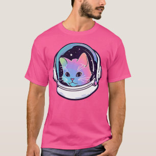 Camiseta Astronauta Psicodélico Gato Trippy Edm Rave