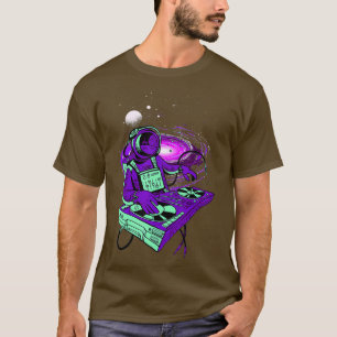 Camiseta Astronauta Psicodélico Música DJ Mixer Psytrance