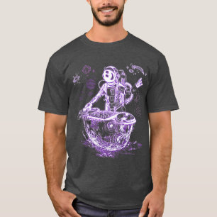 Camiseta Astronauta Psicodélico Música DJ Techno EDM Festiv