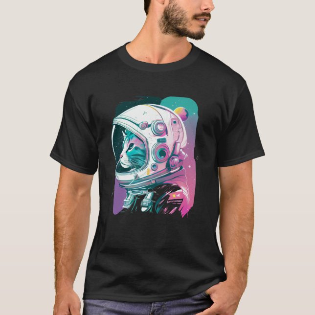Camiseta Astronauta Pu Astronauta do Gato 80s 90s (Frente)