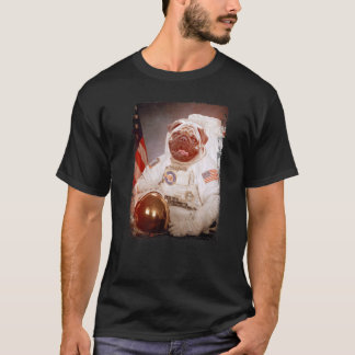 Camiseta Astronauta Pug Astronauta Missão Espacial da Lua A