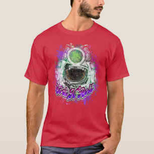 Camiseta Astronauta Punta Não Morto Tatuagem Gótica Naturez