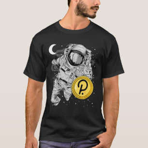 Camiseta Astronauta Que Atinge A Moeda Polkadot DOT À Lua
