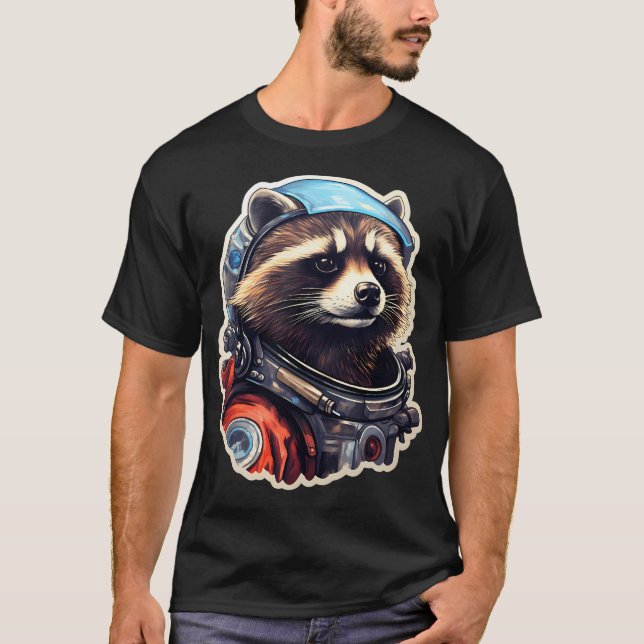 Camiseta Astronauta Raccoon (Frente)