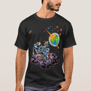 Camiseta Astronauta relaxa na lua