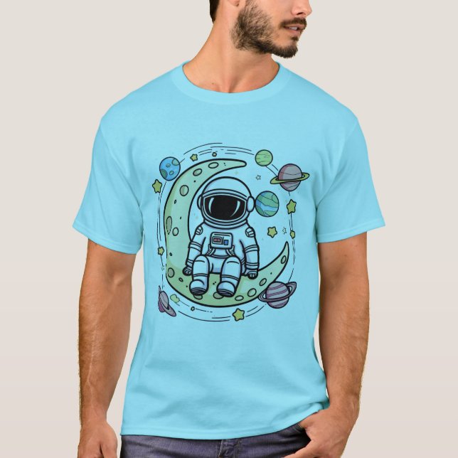 Camiseta Astronauta: Relaxando a Lua (Frente)