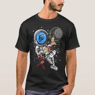 Camiseta Astronauta Retimento Da Moeda De Hélio Para A Lua 