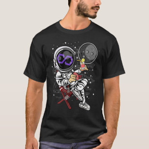Camiseta Astronauta Retimento Poligão Moedas Máticas Para A