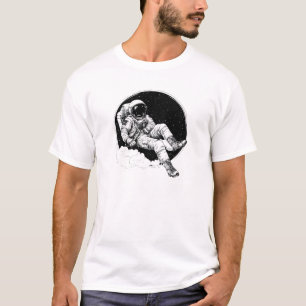 Camiseta Astronauta Retro Preto Legal
