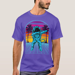 Camiseta Astronauta Retro Vaporwave Aestética Dabbing T-Shi