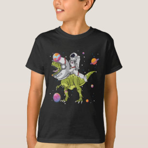 Camiseta Astronauta Riding T-Rex Dinossaur Astro T-Rex