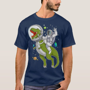 Camiseta Astronauta Riding T-Rex Dinossaur Astro T-Rex Gift