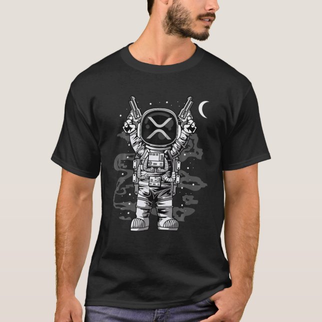 Camiseta Astronauta Ripple A Moeda XRP Para O Token Cripto  (Frente)