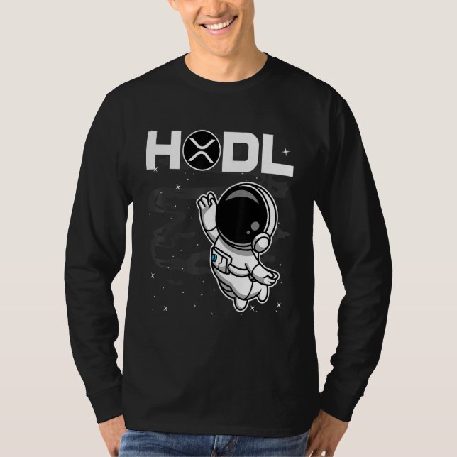 Camiseta Astronauta Ripple Xrp Coin Para A Cripto Da Lua (Frente)
